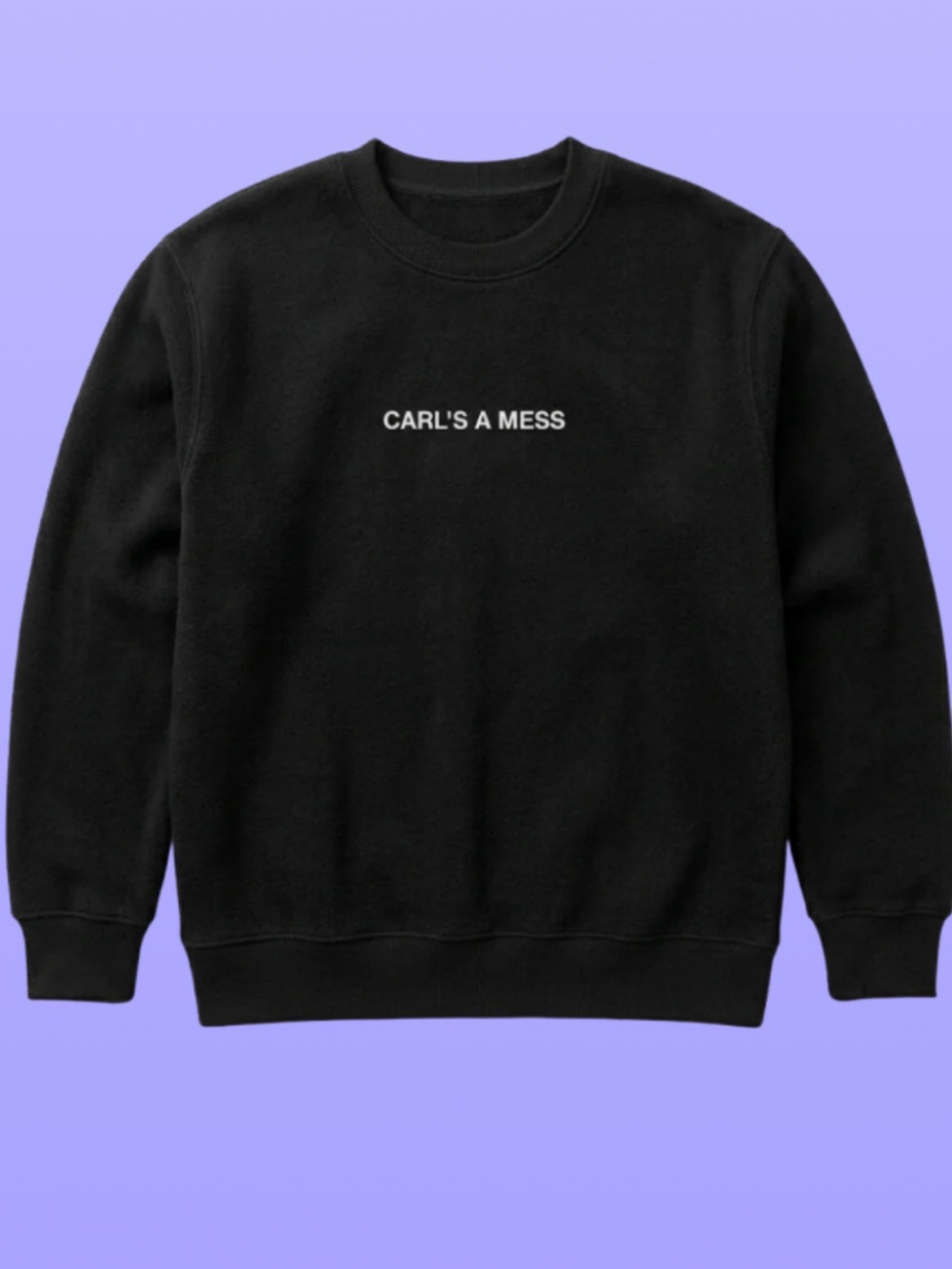 CARL'S A MESS Black Crewneck Sweatshirt - Men